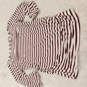 Maternity Loveappela M boat neck striped 3/4 tee